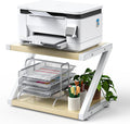 Desktop Stand for Printer - Desktop Shelf with anti - Skid Pads for Space Organizer as Storage Shelf, Book Shelf, Double Tier Tray with Hardware & Steel for MINI 3D Printer by