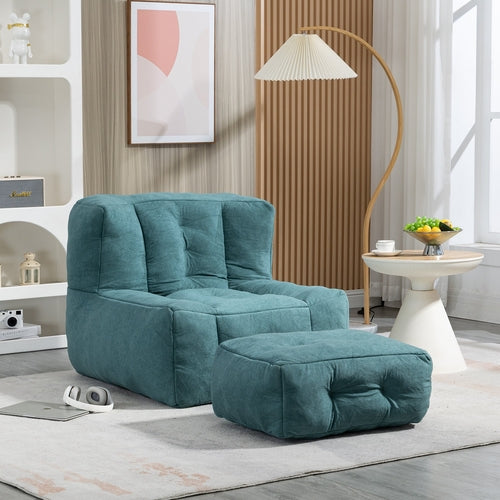Orin™ Velvet Bean Bag Chair – Green