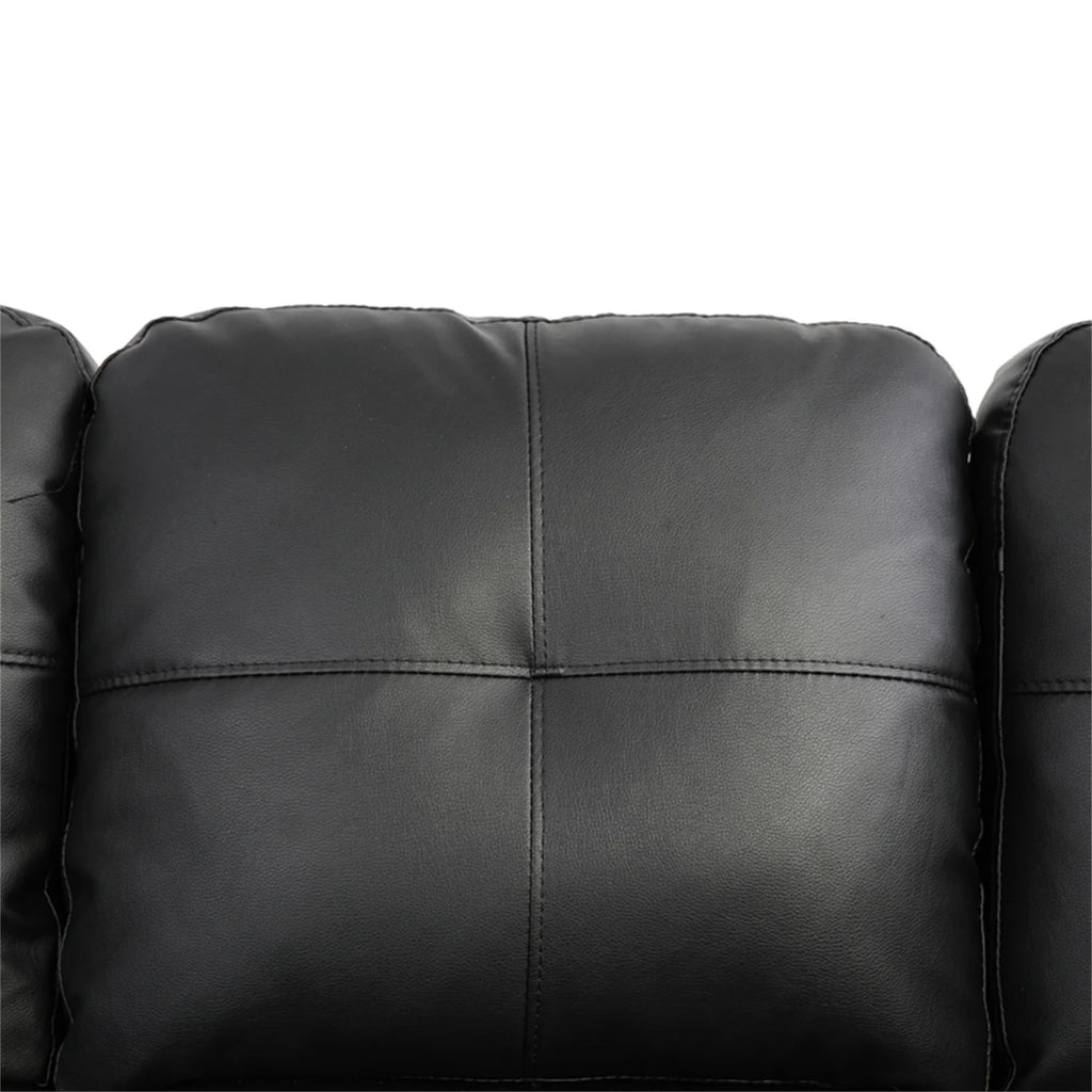 Convertible L-Shaped Sectional Sofa for Compact Living Spaces, Black (Excludes Ottoman)