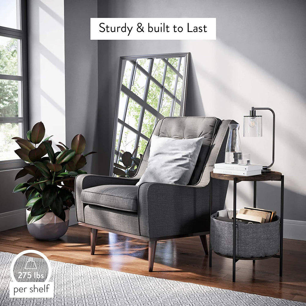 Modern Round Accent Table for Living Room, Bedroom, and Nursery