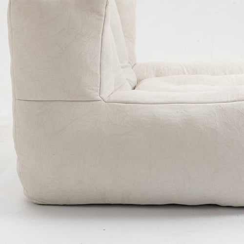 Orin™ Velvet Bean Bag Chair – Cream