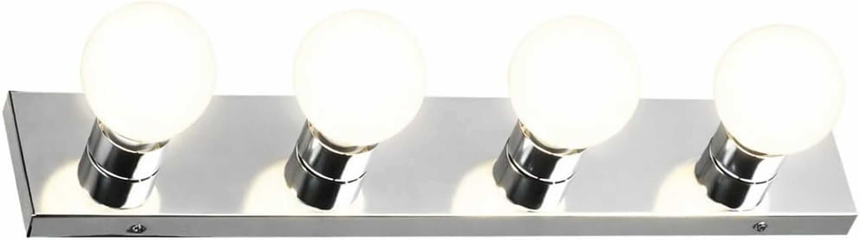 500892 4-Light Vanity Strip Light Contemporary Dimmable for Bathroom, Bedroom, Makeup Vanity, Polished Chrome