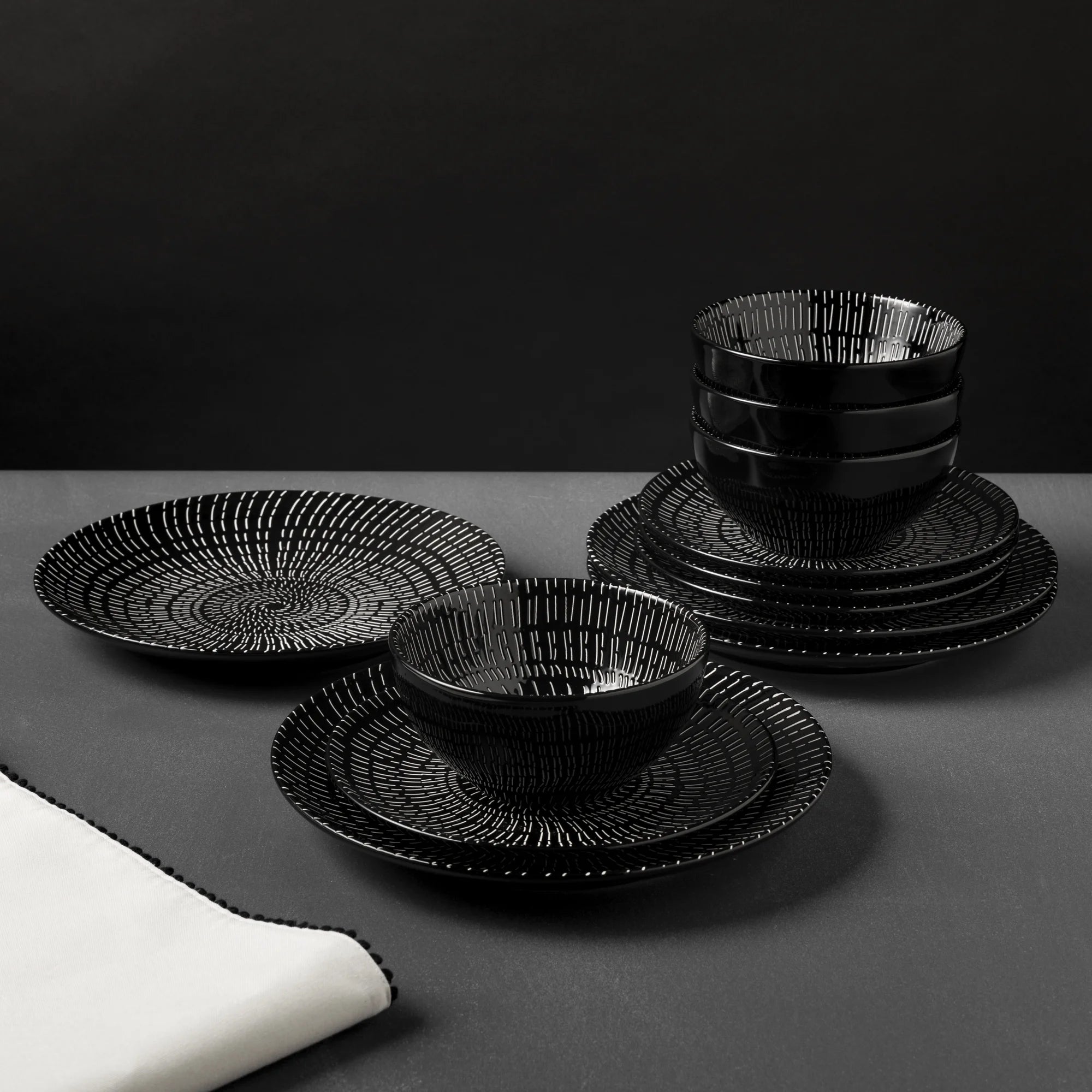 Maddox 12-Piece Stoneware Dining Set