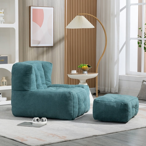 Orin™ Velvet Bean Bag Chair – Green