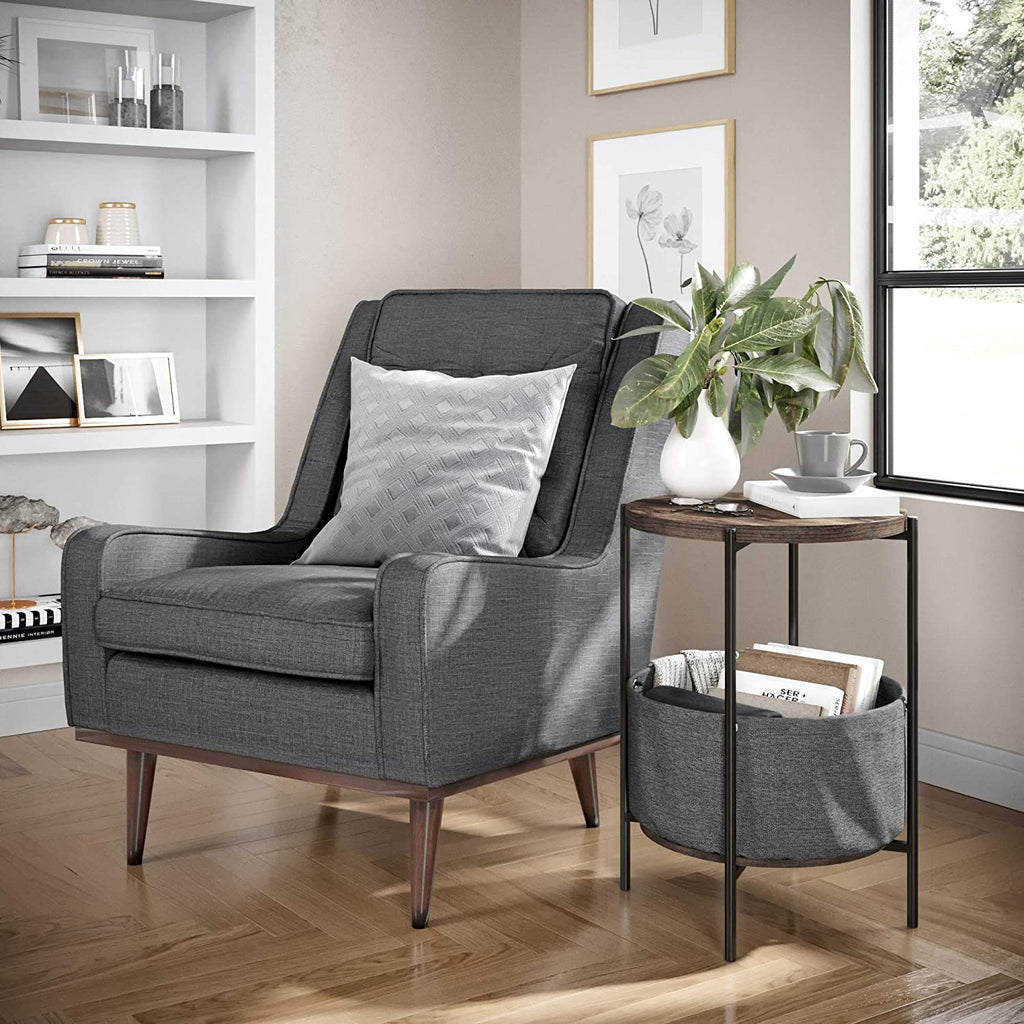 Modern Round Accent Table for Living Room, Bedroom, and Nursery