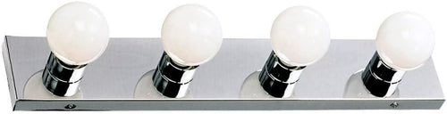 500892 4-Light Vanity Strip Light Contemporary Dimmable for Bathroom, Bedroom, Makeup Vanity, Polished Chrome