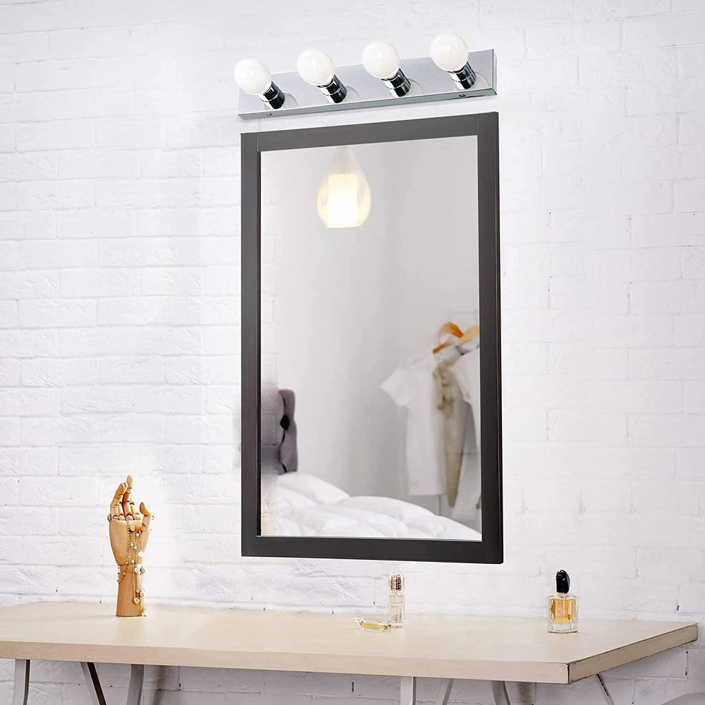 500892 4-Light Vanity Strip Light Contemporary Dimmable for Bathroom, Bedroom, Makeup Vanity, Polished Chrome
