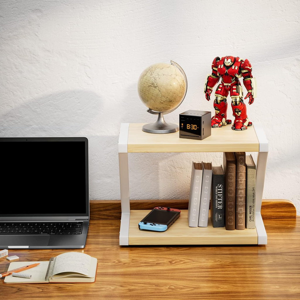 Desktop Stand for Printer - Desktop Shelf with anti - Skid Pads for Space Organizer as Storage Shelf, Book Shelf, Double Tier Tray with Hardware & Steel for MINI 3D Printer by