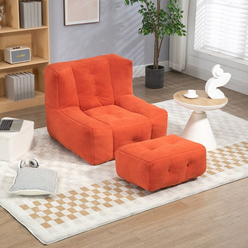 Orin™ Velvet Bean Bag Chair – Fire