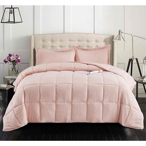 Velora™ Reversible Comforter Set – Pink (King)