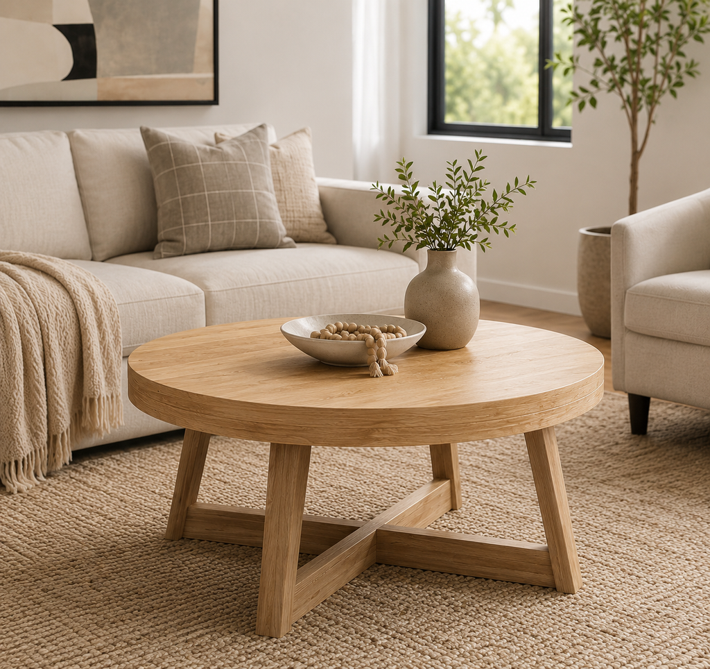 Arka™ Round Pine Coffee Table