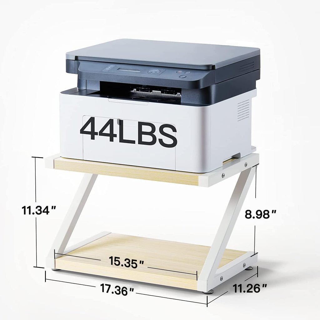 Desktop Stand for Printer - Desktop Shelf with anti - Skid Pads for Space Organizer as Storage Shelf, Book Shelf, Double Tier Tray with Hardware & Steel for MINI 3D Printer by