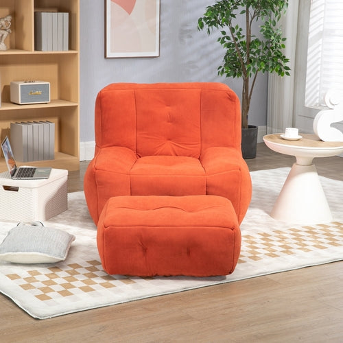 Orin™ Velvet Bean Bag Chair – Fire