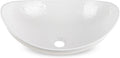 Bathroom Sink – 19-Inch Harbor Vessel Bathrooms Countertop Sink, Bathroom Vessel Sinks, above Counter Hand Hammered Classic White Aluminum Bath Sinks for Restroom Vanity or Powder Room