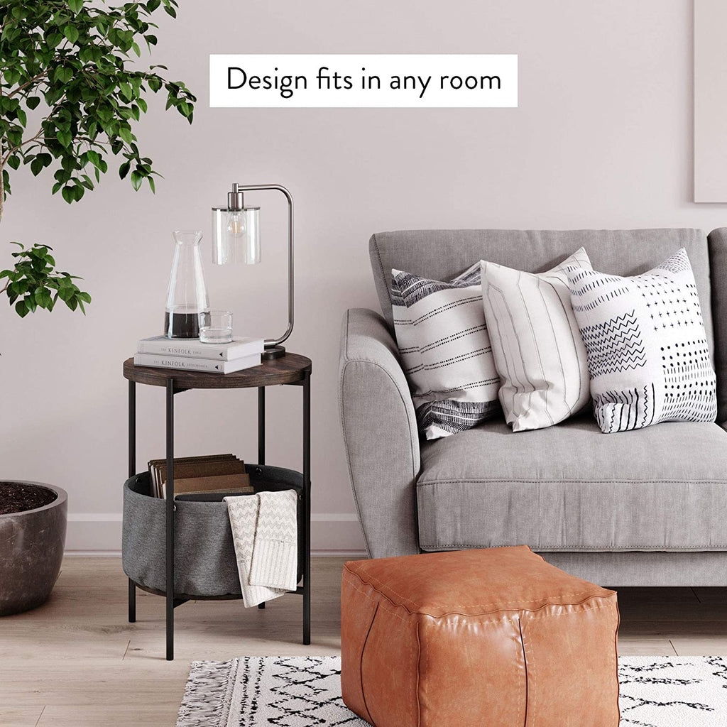 Modern Round Accent Table for Living Room, Bedroom, and Nursery