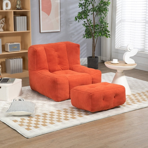 Orin™ Velvet Bean Bag Chair – Fire